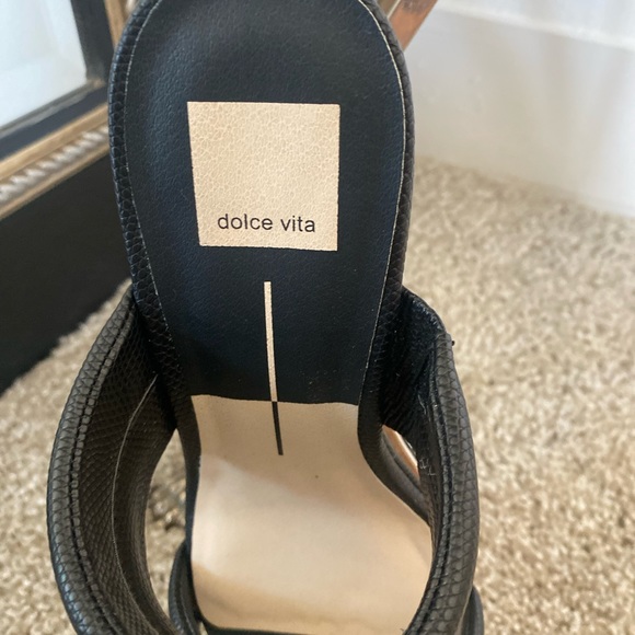 Dolce Vita Black Wedge Sandals shoes platforms Size 9 - Picture 3 of 6